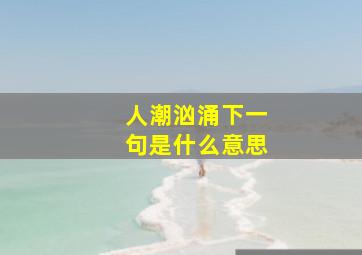 人潮汹涌下一句是什么意思