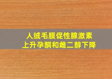 人绒毛膜促性腺激素上升孕酮和雌二醇下降