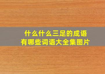 什么什么三足的成语有哪些词语大全集图片