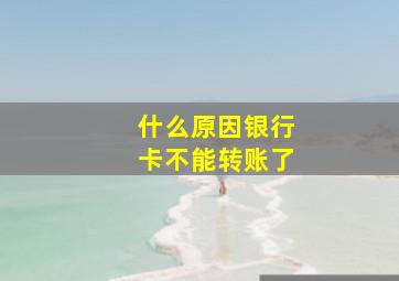 什么原因银行卡不能转账了