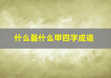 什么盔什么甲四字成语