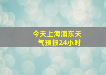 今天上海浦东天气预报24小时