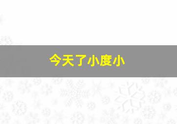 今天了小度小