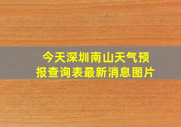 今天深圳南山天气预报查询表最新消息图片