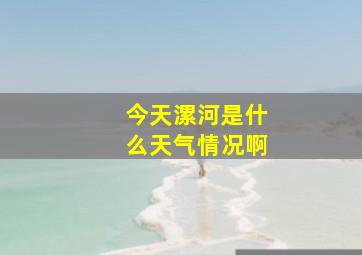 今天漯河是什么天气情况啊