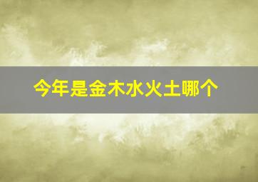 今年是金木水火土哪个