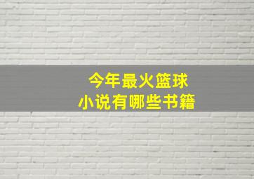 今年最火篮球小说有哪些书籍