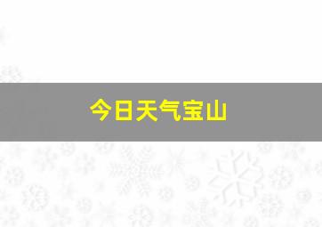 今日天气宝山