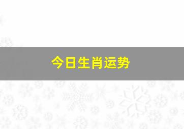 今日生肖运势