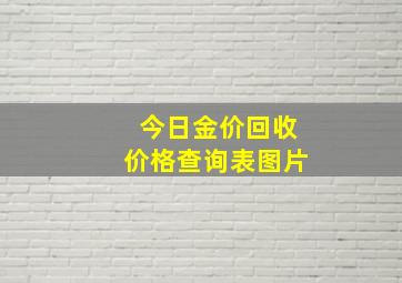 今日金价回收价格查询表图片