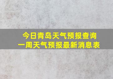 今日青岛天气预报查询一周天气预报最新消息表