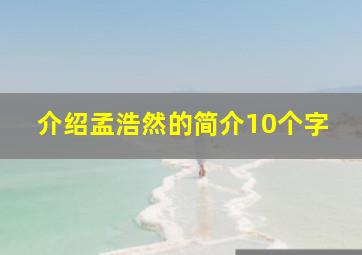 介绍孟浩然的简介10个字