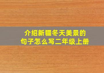 介绍新疆冬天美景的句子怎么写二年级上册