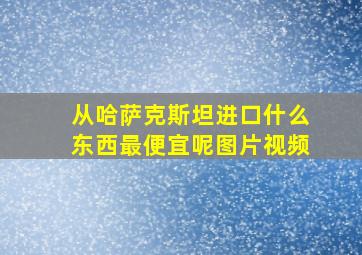 从哈萨克斯坦进口什么东西最便宜呢图片视频