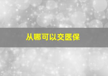 从哪可以交医保