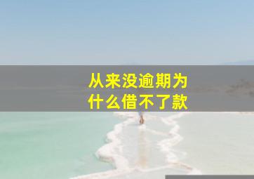 从来没逾期为什么借不了款