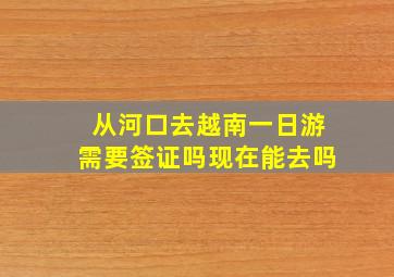 从河口去越南一日游需要签证吗现在能去吗