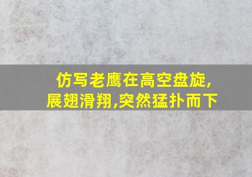 仿写老鹰在高空盘旋,展翅滑翔,突然猛扑而下