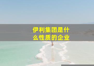 伊利集团是什么性质的企业