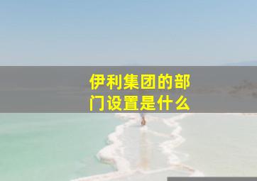 伊利集团的部门设置是什么