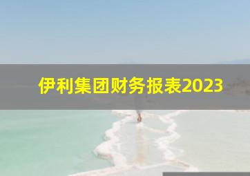 伊利集团财务报表2023