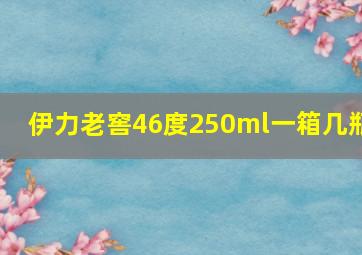 伊力老窖46度250ml一箱几瓶