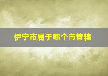 伊宁市属于哪个市管辖