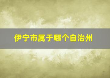 伊宁市属于哪个自治州