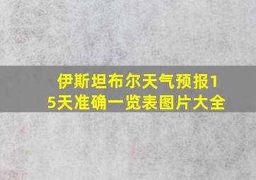 伊斯坦布尔天气预报15天准确一览表图片大全