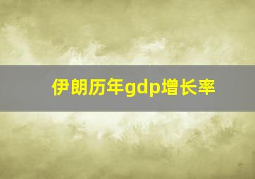 伊朗历年gdp增长率