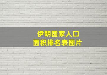 伊朗国家人口面积排名表图片