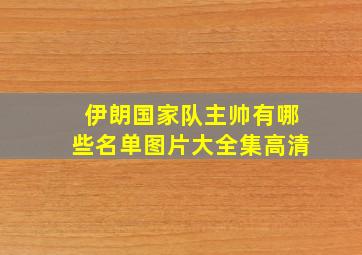 伊朗国家队主帅有哪些名单图片大全集高清