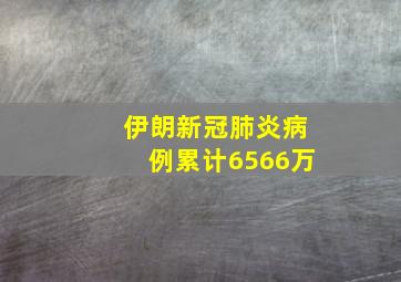 伊朗新冠肺炎病例累计6566万