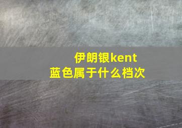 伊朗银kent蓝色属于什么档次