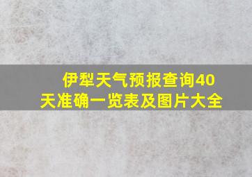 伊犁天气预报查询40天准确一览表及图片大全