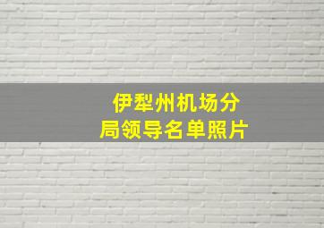 伊犁州机场分局领导名单照片