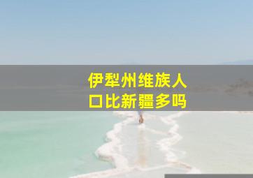 伊犁州维族人口比新疆多吗