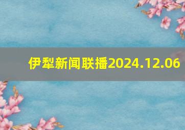 伊犁新闻联播2024.12.06