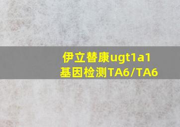 伊立替康ugt1a1基因检测TA6/TA6