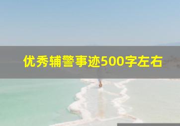 优秀辅警事迹500字左右