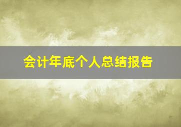 会计年底个人总结报告