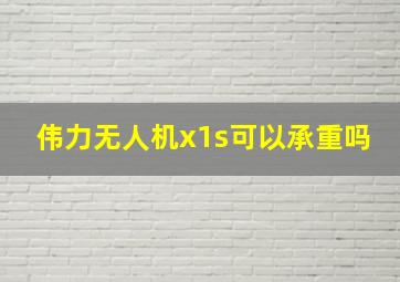 伟力无人机x1s可以承重吗