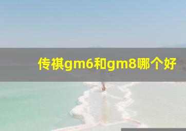 传祺gm6和gm8哪个好