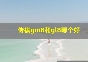 传祺gm8和gl8哪个好