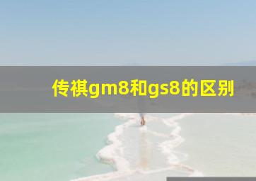 传祺gm8和gs8的区别