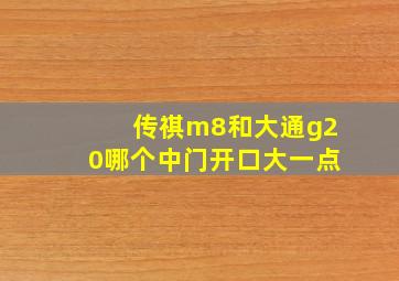 传祺m8和大通g20哪个中门开口大一点