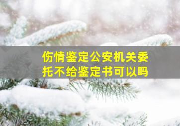 伤情鉴定公安机关委托不给鉴定书可以吗