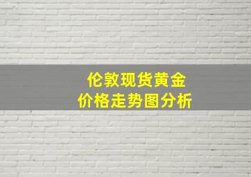 伦敦现货黄金价格走势图分析