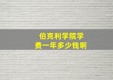 伯克利学院学费一年多少钱啊