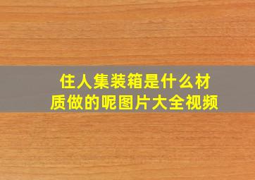 住人集装箱是什么材质做的呢图片大全视频